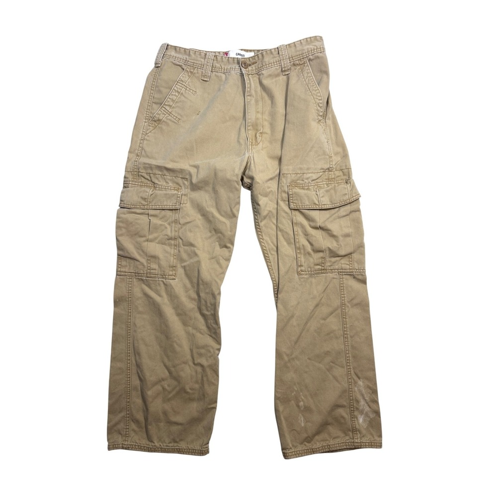 Levis Vintage Y2K Cargo Pants W33 L30 Tan Khaki Straight Leg Workwear